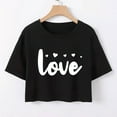 thumbnail image 4 of Plebaso T-Shirts Graphiques Courts pour Femmes Manches Courtes Imprimé Slim Col Rond T-Shirts d'Été Décontractés pour Femmes, 4 of 5