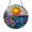 Acrylic 3.5 Inch, variant on Fantasy Sunset Waves Stained Glass Window Decor – Handmade Beach Floral Hanging Art