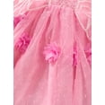 thumbnail image 6 of Bagilaanoe Toddler Baby Girl Party Dress Flower Sleeveless A-line Princess Dresses 6M 12M 18M 24M 3T 4T Kid Patchwork Tulle Skirt with Wings, 6 of 9