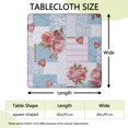 thumbnail image 2 of Pioneer Flower Floral Print Pattern Square Fitted Tablecloth with Elastic Edge,Square Table Cover,Washable Elastic Table Cover for Home Kitchen Party Decor 36"x36", 2 of 6