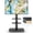 Black with 2 Shelves, variant on RTVR Rolling TV Stand for 32 to 75 inch TVs, ±25° Swivel Adjustable Mobile TV Stand for Bedroom, Corner, Small Dorm, Modern Portable Corner TV Stand with Upgraded Wheels,Black