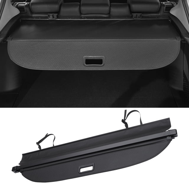 Unique Bargains Retractable Cargo Cover for Subaru Forester 2013-2018 Rear Luggage Security Shield Black Carbon Fiber