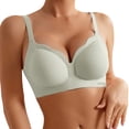 thumbnail image 2 of Lixiuxyad Women's Front Closure Floral Lace Bra Comfortable Support Underwire T Shirt Bralette Soft Wireless Everyday Wear,Bras for Women Green 44, 2 of 5