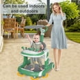 thumbnail image 5 of AJONALAA 4-in-1 Musical Infant Baby Walker with Wheels, Push Walker for Girls Boys, Green, 5 of 11