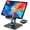 Black(L-Metal), variant on OCYCLONE for Tablet Stand 360 Rotating, Adjustable Tablet Stand, Portable Tablet Stand Holder Compatible with 4.7"-15.6" Tablet Phone Stand, White