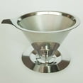 thumbnail image 3 of Reusable Coffee Filter Holder Double Layer Stainless Steel Coffee Tea Strainer Coffee Accessories Coffee Making Tool (Without base), 3 of 7