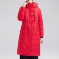 thumbnail image 2 of Fashion Winter Warm Coats for Womens Hooded Plus Size Solid Color Long Sleeved Thick Loose Hooded Winter Long Sleeved Jacket Long Sleeved Jacket, 2 of 5