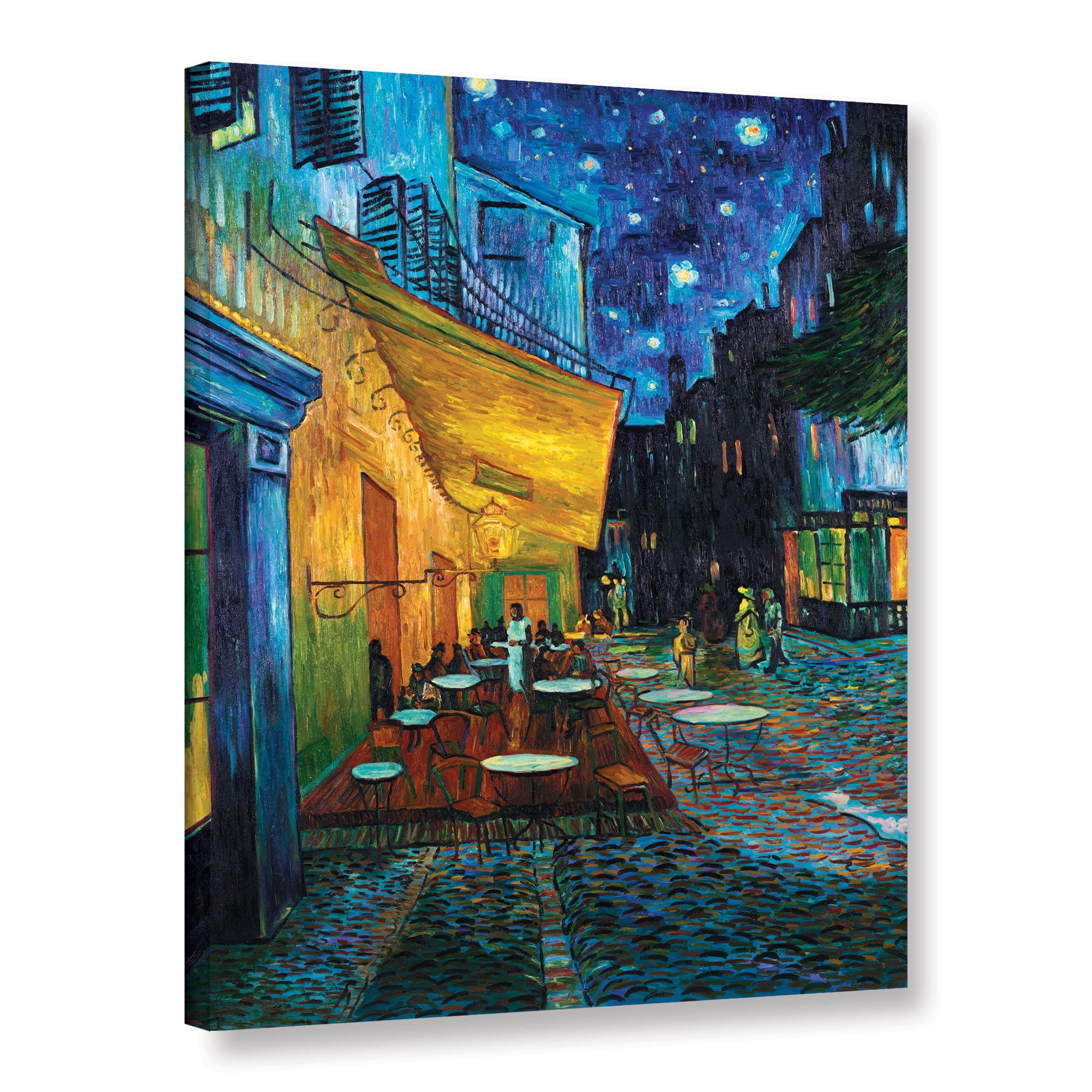 ArtWall Vincent van Gogh "Cafe Terrace at Night" Wrapped Canvas