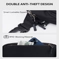 thumbnail image 5 of WATERFLY Unisex Anti Theft RFID Blocking Hiking Running Nylon Fanny Pack Waist Bag,Black, 5 of 7