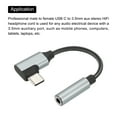 thumbnail image 4 of USB Tipo C a 3,5mm Hembra Auriculares Conector Adaptador USB C a Auxiliar Audio HiFi Alta-Resolución Digital Convertidor Cable Cordón 4.3 para Teléfono, Gris, 4 of 4