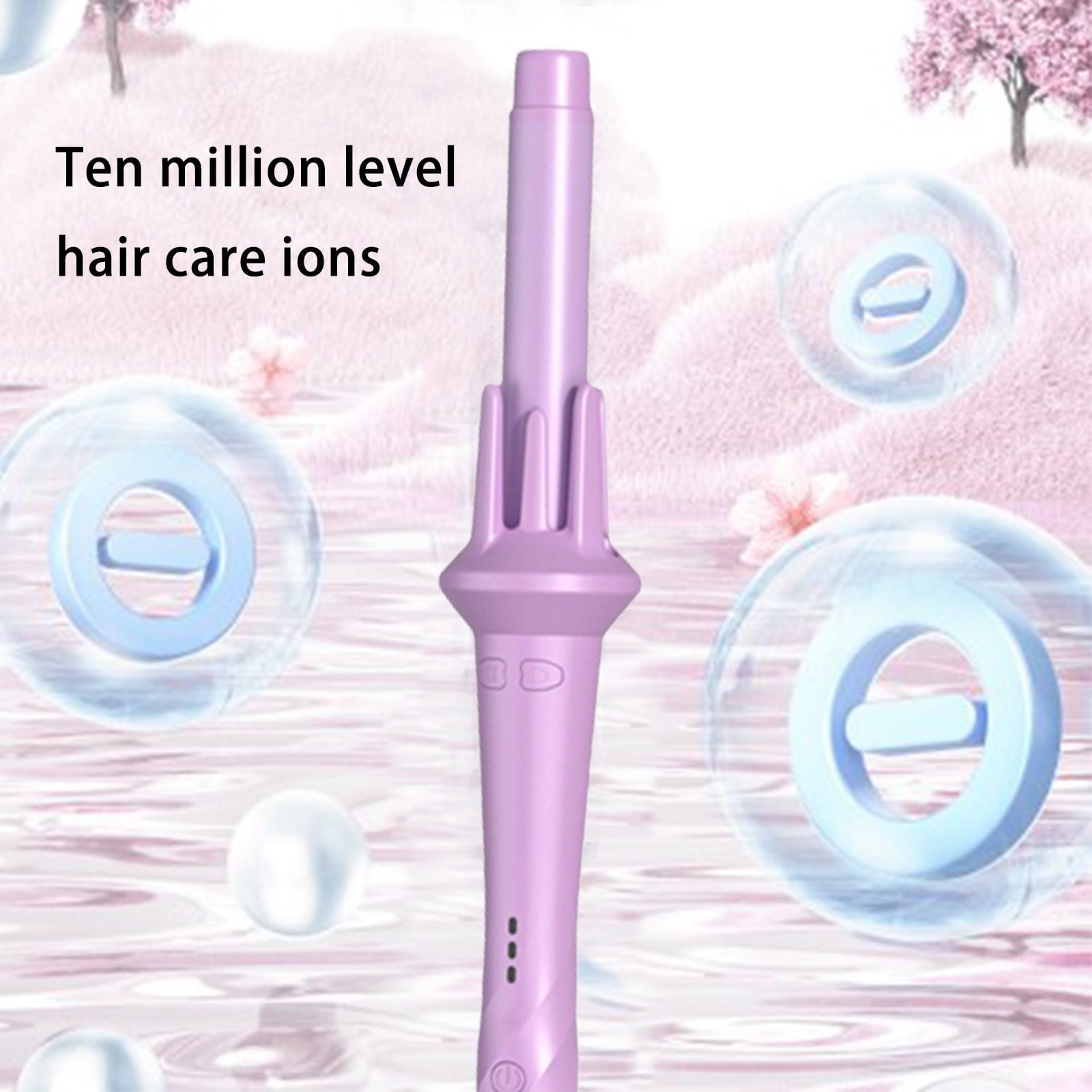Betivan 2 Counts 2 Inch Curling Iron, Tourmalines Ceramic Curling Iron,Auto Rotate Left Rotate Right Rotate Barrel Produces Classic Curls – For Use On Short, Medium, Long Hair Green Purple