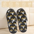 thumbnail image 2 of House Slippers for Women Men - goat head cool black Lightweight House Shoes Fuzzy Slippers, Soft Slip-On Cozy House Slippers for Woman Indoor Outdoor, 2 of 7