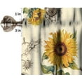 thumbnail image 4 of Sunflower Summer Valance Curtain, Rustic Farmhouse Flower Vintage Floral Sunshine Bees Butterfly Window Treatment Valances for Home Kitchen Bedroom Living Room Café Décor 54x18inch, 4 of 4