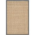thumbnail image 1 of Safavieh Natural Fiber Collection NF114Q Basketweave Natural and Dark Grey Seagrass Area Rug (2' x 3'), 1 of 10