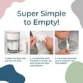 thumbnail image 5 of Dekor Classic Hands-Free Diaper Pail | Gray | Easiest to Use | Just Step – Drop – Done | Doesn’t Absorb Odors | 20 Second Bag Change | Most Economical Refill System, 5 of 6