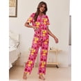 thumbnail image 2 of EKOUAER Women's Pajama Sets Button Down Loungewear Short Sleeve Sleepwear 2 Piece Pants Pjs Set with Pockets, 2 of 6