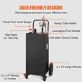 thumbnail image 6 of CAFORKP Portable Fuel Caddy 35 Gallon, with Manual Transfer Pump & 4 Wheels for Gas & Diesel, 6 of 11