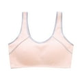 thumbnail image 1 of MIASHUI Girls Sports Bra Seamless Elastic Cotton Bras Wide Straps Bra,Pink,80, 1 of 7