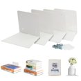 thumbnail image 1 of Estantería flotante para libros STORAGE MANIAC, color blanco, paquete de 4 unidades, tamaño grande, 1 of 7