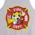 thumbnail image 2 of Disney - Firefighter Mickey - Fire Dept. Alarm - Men's Jersey Tank Top, 2 of 4