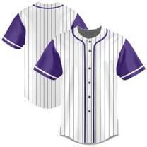 Striped Baseball Jersey Shirt for Men Stripes Baseball Shirts Sports Uniform