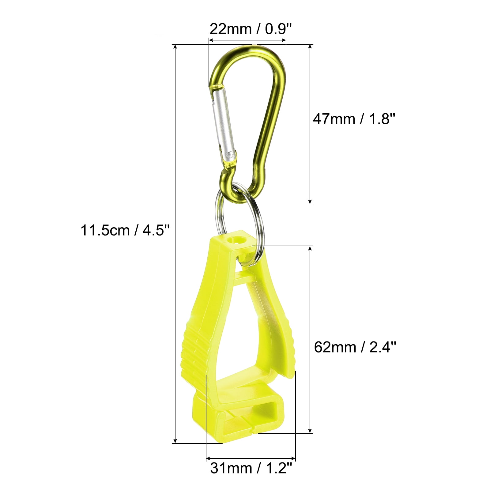 Unique Bargains Glove Keeper Gloves Grabber Clip Holder Hanger Yellow