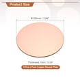 thumbnail image 2 of Uxcell 5 Pcs Round Copper Plate, 100mm (3.94") Dia Pure Copper Sheets, 1mm T2 Pure Copper Plates for Crafts, DIY, Electrical Repairs, Industrial Use, 2 of 6