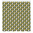 thumbnail image 2 of Ambesonne Abstract Shower Curtain, Retro Design Silhouettes, 69"Wx70"L, Mustard Blush Dark Teal, 2 of 4
