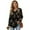 Black-Dog Paw, variant on DISNIMO Floral Printed Hoodies for Women Trendy Sweatshirts Long Sleeve Tunics Top Waffle Hoodies for Fall Winter, S