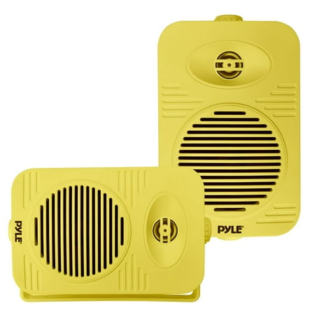 4” 2-Way Indoor/Outdoor Bluetooth Speaker System - 1/2” High Compliance Polymer Tweeter (Yellow)