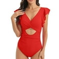 thumbnail image 1 of LSLJS Women Oversized Sports Jumpsuit Surfing Suit Sleeveless Sun Protection Solid Color Swimsuit, Plus Size Swimsuit, 1 of 6