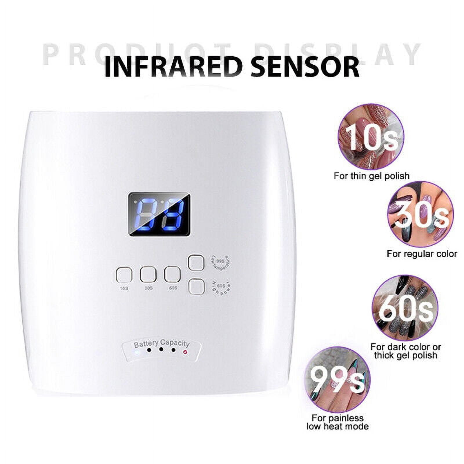 48W Rechargeable Nail Gel Dryer Wireless Led UV Nail Lamp Manicure