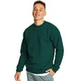 thumbnail image 3 of Hanes EcoSmart Men's Fleece Sweatshirt, Value 2-Pack (Big & Tall Sizes Available) Deep Forest XL, 3 of 7
