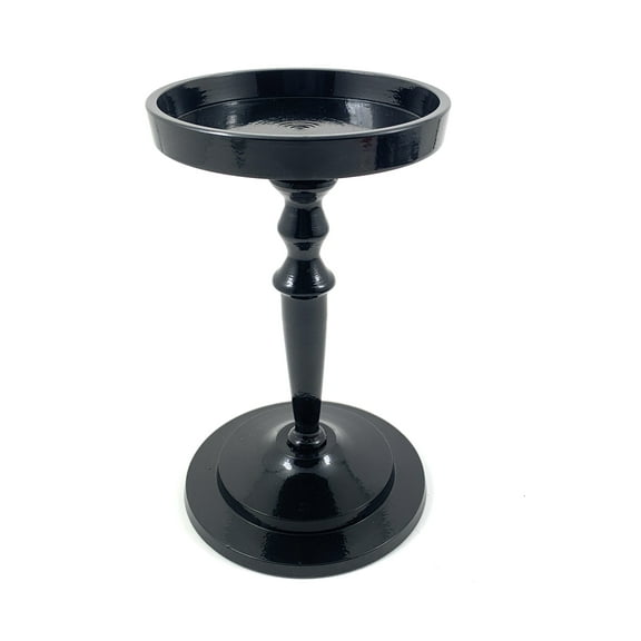 Vibhsa Pillar Candle Holder - Matte Black (7"H)