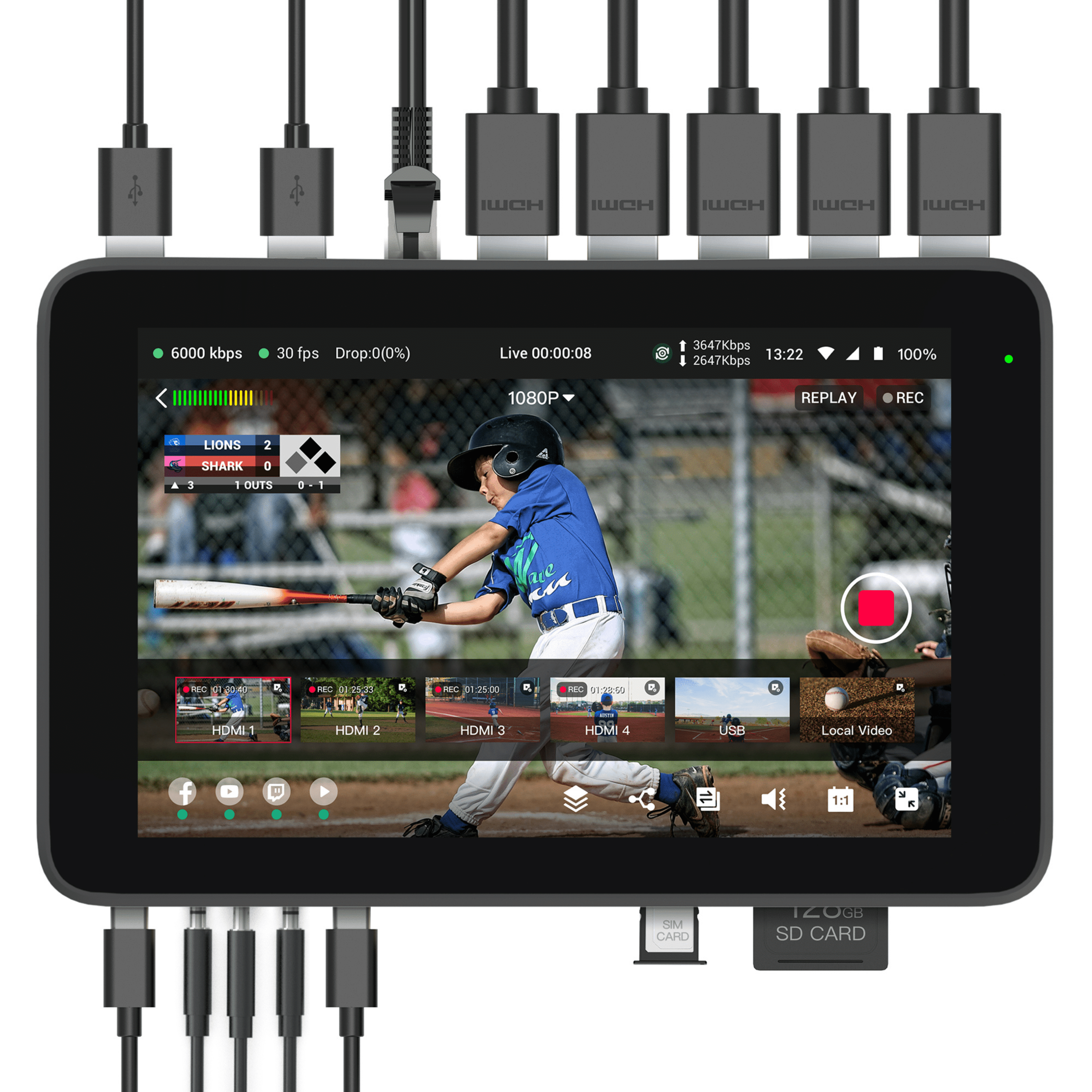 YOLOLIV YoloBox Pro Portable Multi-Cam Live Streaming Studio