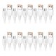 thumbnail image 1 of Paquete 10 Cable V8 Micro Usb Datos Carga Rápida 2.4a U-volt, 1 of 8