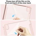thumbnail image 5 of DWPSG Case for iPad (A16) 11th/10th Generation (2025/2022) with Pencil Holder, Clear Transparent Back Shell Slim Stand Shockproof Tablet Cover, Auto Wake/Sleep,Pink, 5 of 10