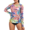 thumbnail image 4 of joogoo Womens UPF 50+ Sun Shirts Retro Palm Tree-a1 Long Sleeve UV Protection Rash Guard Tops M, 4 of 7