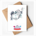 thumbnail image 1 of Ruined Rome Architectural Watercolor Painting Happy Birthday Greeting Cards Envelopes Blank, 1 of 3