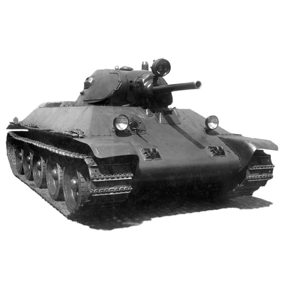 24x36 gallery poster, Soviet Pre-production prototype A-34 T-34 tank