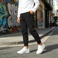 thumbnail image 5 of XuJwPNcy Boys Sweatpants Athletic Workout Pull on Joggers Pants Comfy Kids Clothes(Black,7-8 Years), 5 of 7