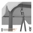thumbnail image 4 of Columpio Banca Jardin Exteriores Hamaca con Toldo Mecedora gris Mediano, 4 of 6