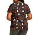 thumbnail image 3 of ersvoioy Halloween Shirts Women Oversized Spooky Season Cute Graphic T-Shirt Funny Print Tees Fall Casual Short Sleeve Plus Size Halloween Party Tops,Size M-5XL Multicolor M, 3 of 5