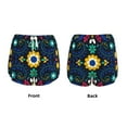 thumbnail image 3 of Hirioo Colorful Mexican Flower for Women's Double Layer Athletic Shorts High-Performance Gym Shorts with Inner Pocket, Elastic Waistband-Medium, 3 of 7