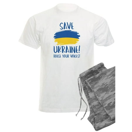 

CafePress - Save Ukraine Raise Your Voices - Men s Light Pajamas