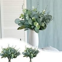 Artificial Flowers under $5! kkbbma 72 Pcs Mixed Eucalyptus Leaves Stems Bulk Artificial Silver Dollar Picks Faux Branches for Vase Bouquets Floral Arrangement Wreath Farmhouse Rustic Greenery Decor