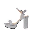 thumbnail image 4 of Zapatos de mujer Moda Color sólido Minimalista Sexy Superficie brillante Clásico Tacón grueso Sandalias de tacón alto Wmkox8yii hfjk3182, 4 of 9