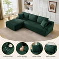 thumbnail image 6 of 106" L-Shaped Cloud Couch, Modular Corduroy Sectional Sofa with Chaise Lounge, No Assembly Required, Ultra-Plush Comfort, 6 of 8