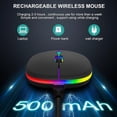 thumbnail image 3 of Wireless Computer Mouse with USB Receiver Rechargeable Silent 2.4G Portable Optical Wireless Computer Mice(Matte Black), 3 of 4
