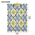 thumbnail image 2 of Acrylic Clipboards Bohomia Blue and Yellow A4 Standard Size Clipboard 12.5" X 9" Clip Board for Office School Teacher Women Men, 2 of 7
